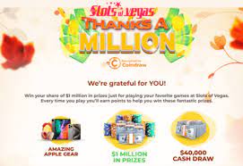 Slots of Vegas Casino's Thanks a Million Campaign